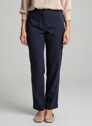 Pantalon droit taille élastique taille normale bleu JUMFIL femme