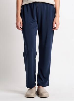 Pantalon droit taille élastique bleu JUMFIL femme