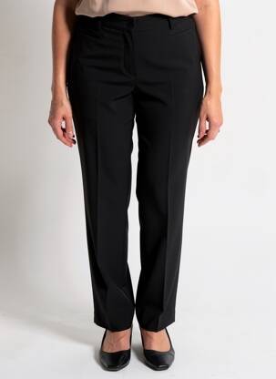 Pantalon slim tissage popeline taille normale noir BRUNO SAINT HILAIRE femme