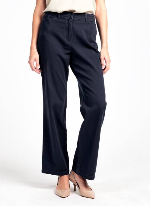 Pantalon droit stretch taille normale bleu SAINT HILAIRE femme