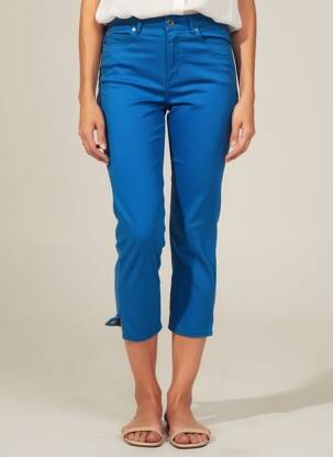 Pantacourt stretch taille normale bleu JUMFIL femme