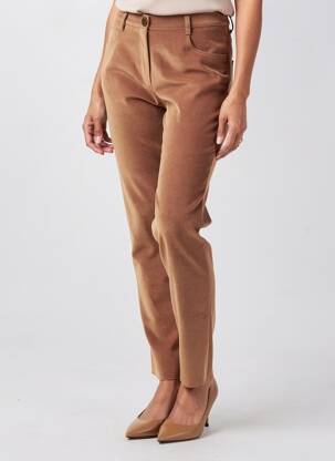 Pantalon slim stretch taille normale beige JUMFIL femme