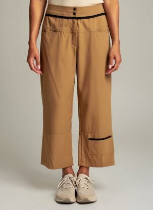 Pantacourt coupe droite taille normale beige JUMFIL femme