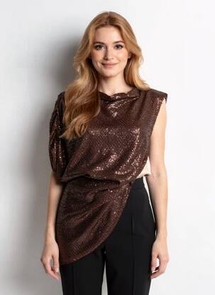 Top stretch sans manche marron KING KONG femme