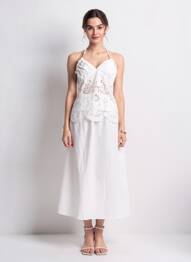 Robe longue sans manche sans manche blanc CIVICO 1 femme