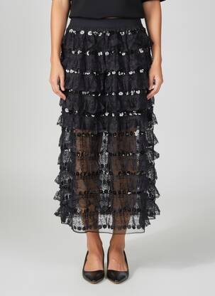 Jupe longue coupe fluide noir CIVICO 1 femme