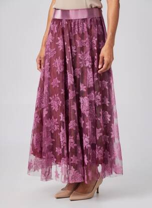 Jupe longue doublure violet ALTAMIRA femme