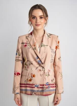 Blazer coupe cintrée rose ANGELA DAVIS femme