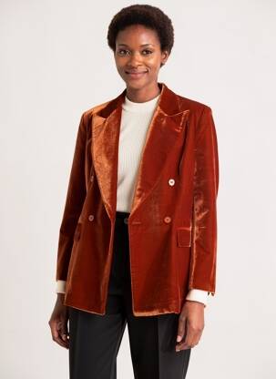 Blazer poches marron CIVICO 1 femme