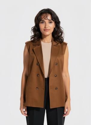 Blazer poches marron clair CIVICO 1 femme