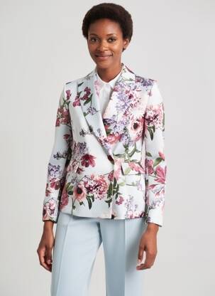 Blazer coupe cintrée blanc ANGELA DAVIS femme