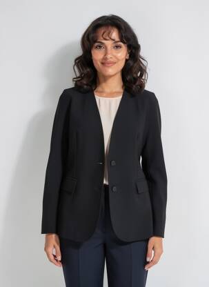 Blazer poches noir ANGELA DAVIS femme