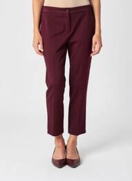 Pantalon 7/8 taille élastique taille normale rouge ANGELA DAVIS femme