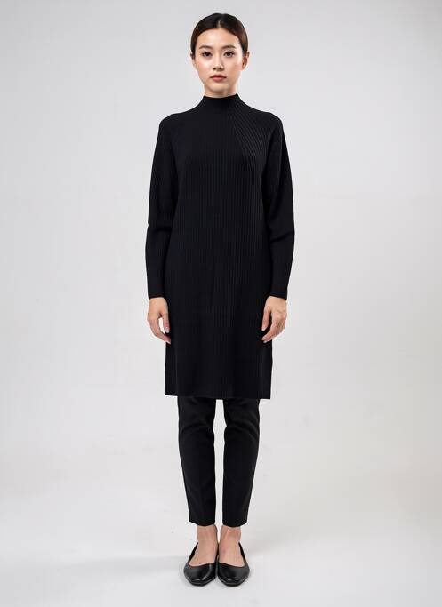 Robe pull stretch manches longues noir VOLPATO femme