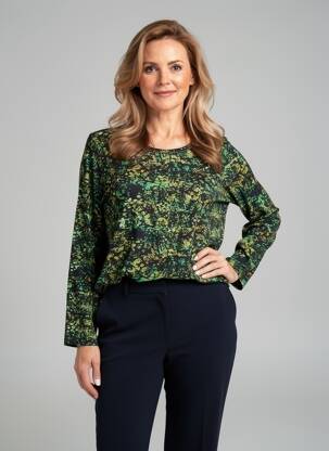 T-shirt manches longues manches longues vert SIGNATURE femme