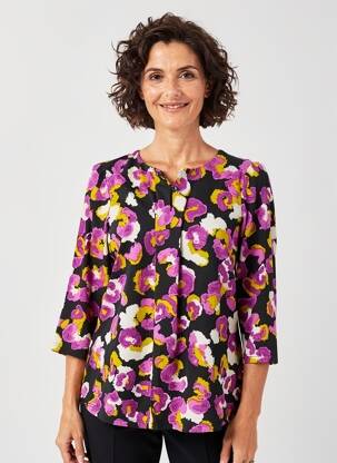 T-shirt manches 3/4 manches 3/4 violet CISO femme
