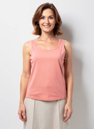 Débardeur stretch sans manche rose BRANDTEX femme