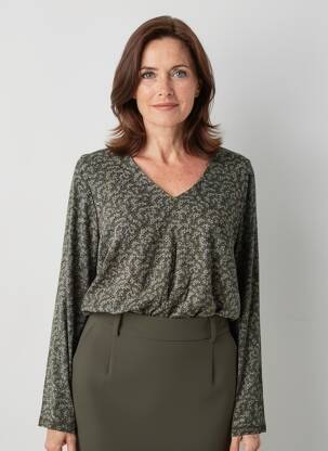 T-shirt manches longues manches longues vert CISO femme