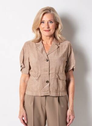 Blazer poches marron BRANDTEX femme