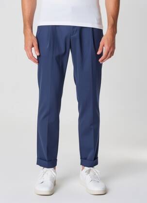 Pantalon chino fermeture zippée sous rabat avec crochet taille normale bleu DOCKERS homme