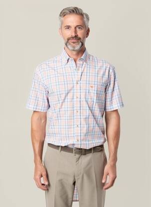 Chemise manches courtes poches orange FYNCH-HATTON homme