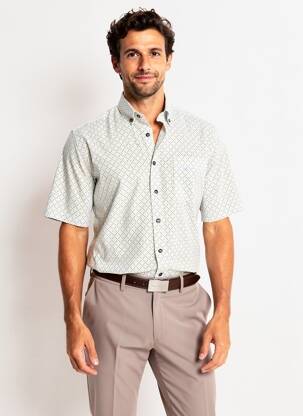 Chemise manches courtes poches jaune FYNCH-HATTON homme