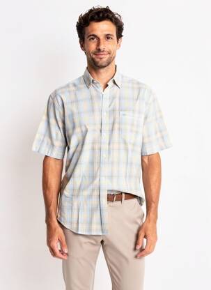 Chemise manches courtes poches vert FYNCH-HATTON homme
