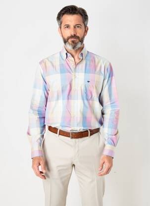 Chemise manches longues poches rose FYNCH-HATTON homme