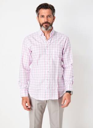 Chemise manches longues poches rose FYNCH-HATTON homme