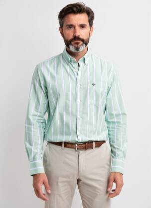 Chemise manches longues poches vert FYNCH-HATTON homme