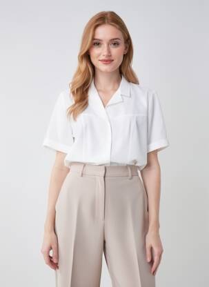 Chemisier manches courtes manches courtes blanc SOMMERMANN femme