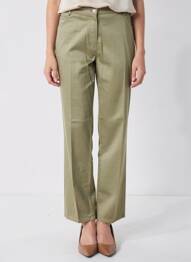 Pantalon droit stretch taille normale vert GUY DUBOUIS femme