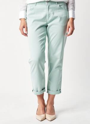 Pantalon 7/8 stretch taille normale bleu ANNA MONTANA femme