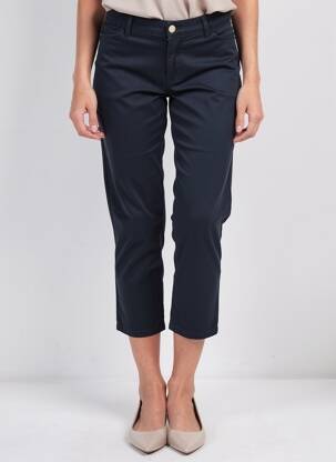 Pantalon 7/8 stretch taille normale bleu ANNA MONTANA femme