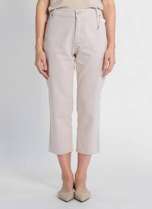 Pantacourt stretch taille normale rose ANNA MONTANA femme