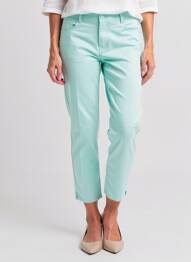 Pantacourt stretch taille normale bleu GEVANA femme