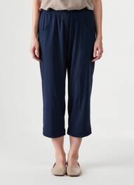 Pantacourt coupe droite taille normale bleu SAINT CHARLES femme