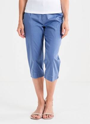 Pantacourt stretch taille normale bleu GUY DUBOUIS femme