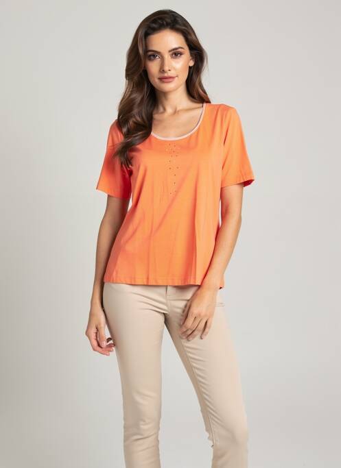 T-shirt coupe droite manches courtes orange SOMMERMANN femme