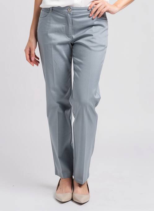 Pantalon droit stretch taille normale gris GUY DUBOUIS femme
