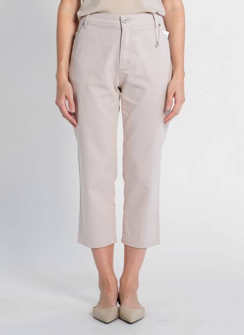 Pantacourt coupe droite taille normale rose ANNA MONTANA femme