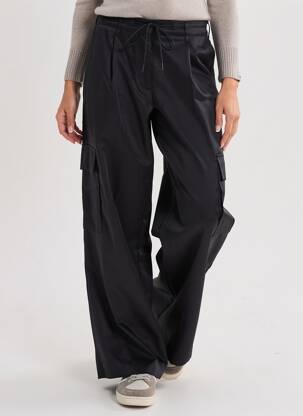 Pantalon cargo coupe droite noir Y.A.S femme