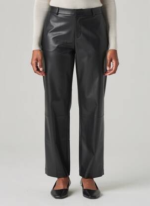 Pantalon droit fermeture zippée sous rabat avec crochet noir VERO MODA femme