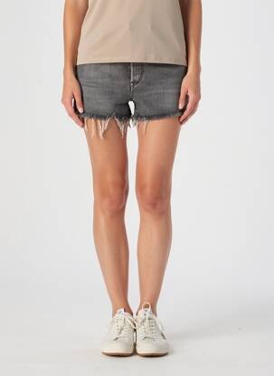Short tissage denim taille haute noir LEVI'S femme