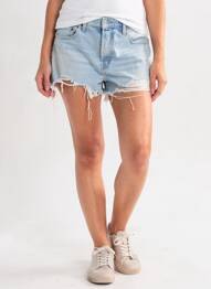 Short tissage denim taille haute bleu LEVIS femme