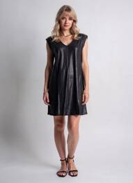 Robe courte manches courtes manches courtes noir PIECES femme