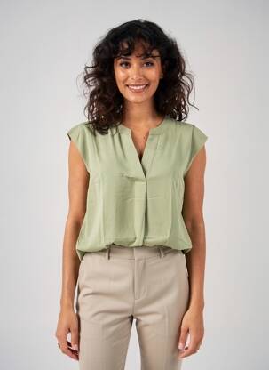 Blouse tissage popeline manches courtes vert BETTY BARCLAY femme