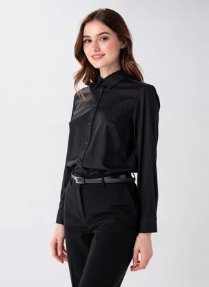 Polo manches longues manches longues noir BETTY BARCLAY femme