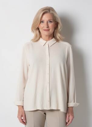 Chemisier coupe cintrée manches 3/4 beige STREET ONE femme