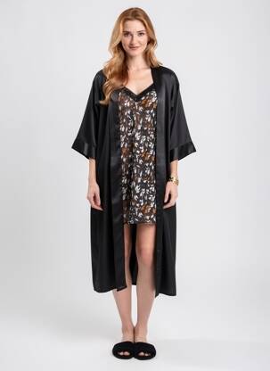 Nuisette/combinette col v noir ROSE POMME femme